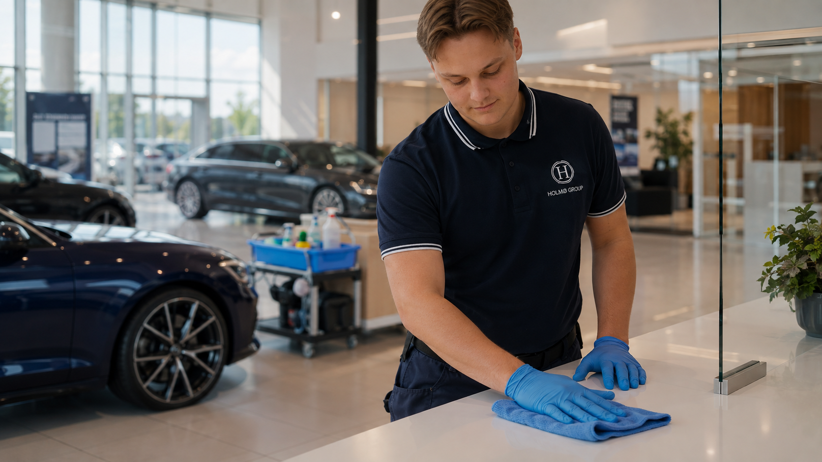Rengøring af bilforhandlere og showrooms